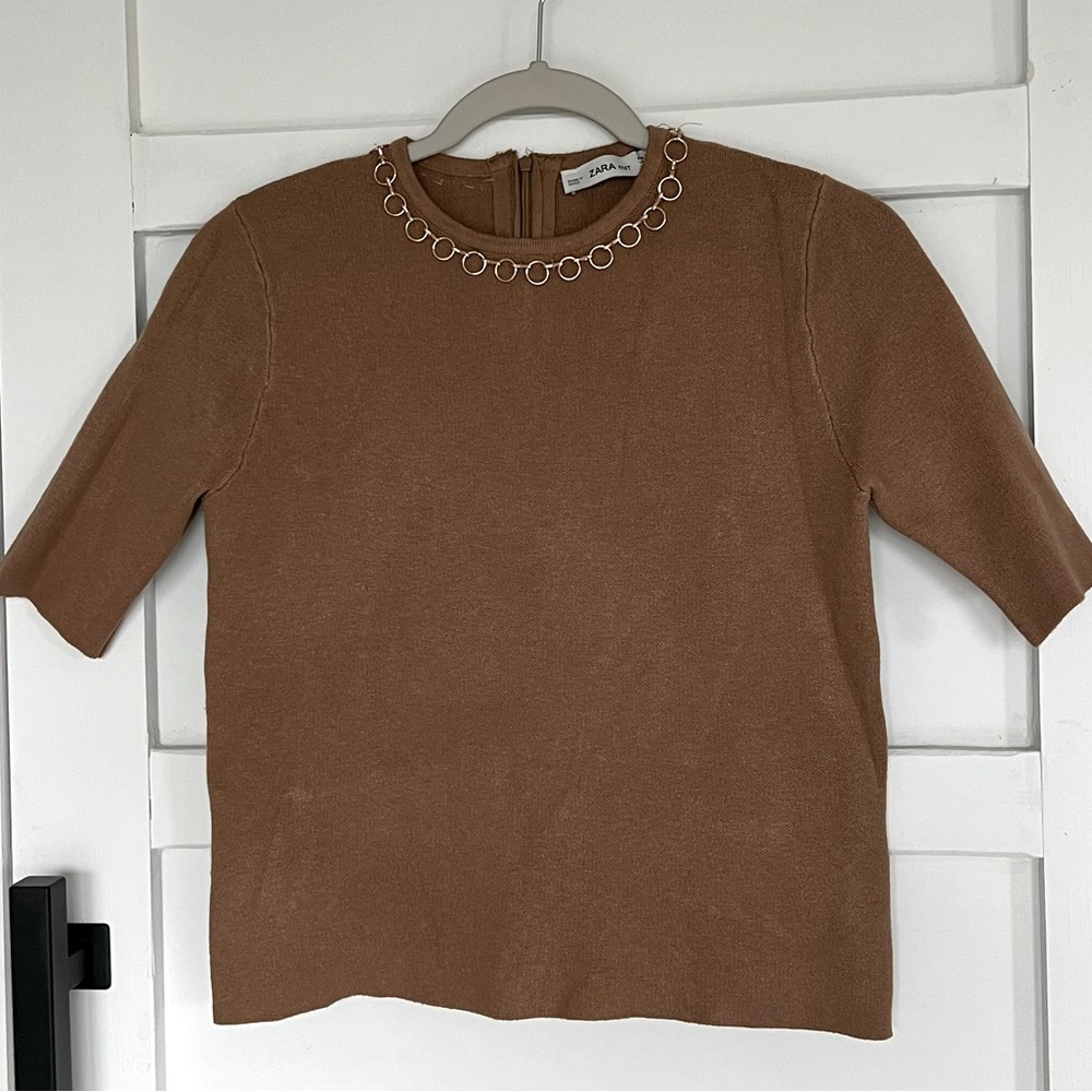 ZARA knit top with sleeves